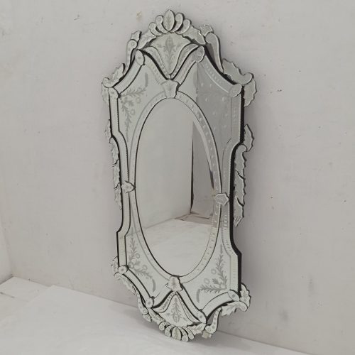 MG 001009 Venetian Mirrors Large 140x70cm – Premium venetian mirror hand-etched glass with ornate frame handcrafted in Indonesia