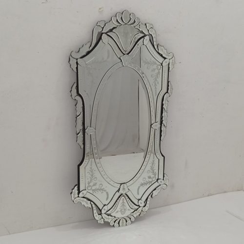 MG 001009 Venetian Mirrors Large 140x70cm – Artisan venetian mirror hand-etched glass with ornate frame handcrafted in Indonesia