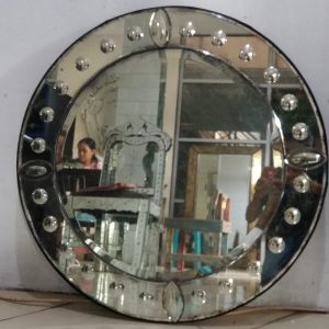 Antique Round Mirror