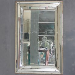 antique mirror beaded