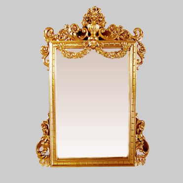 Wooden Gold Mirror