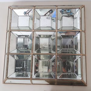 Antiqued Wall Mirror Geometric MG 014318