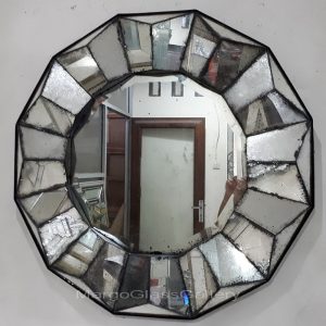 Antiqued Mirror Round 3D Nayara  MG 014340