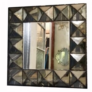Antiqued Mirror Square 3D Bima MG 014352