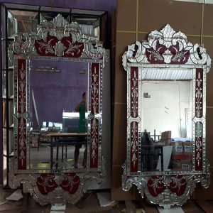 Venetian Mirror Style Large Delima MG 080003 = 2 Pcs