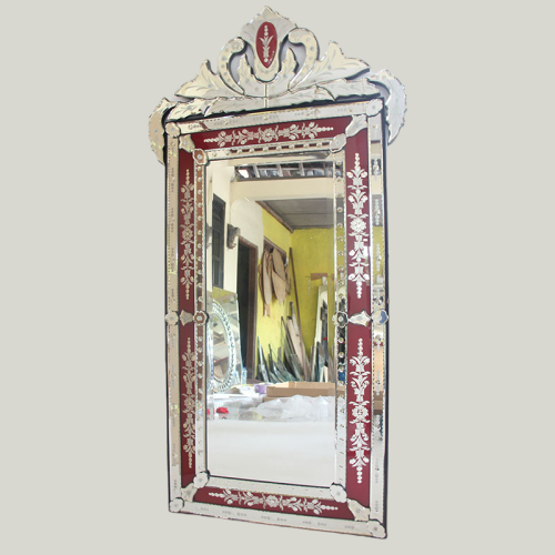 Venetian Mirror Rectangle Red MG 005063