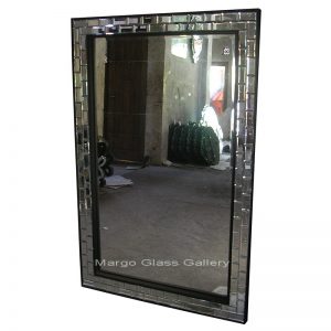 Modern Wall Mirror Beveled Bianco MG 004112