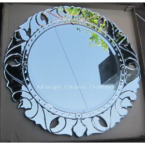 Art Deco Venetian Mirror Round Zaneta MG 004128