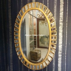 Wall Mirror Oval Gold leaf Frameless MG 004577