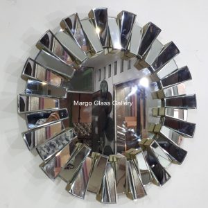 Sunburn Wall Mirror Round Beveled MG 004587