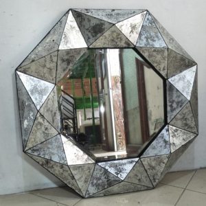 eglomise silver mirror