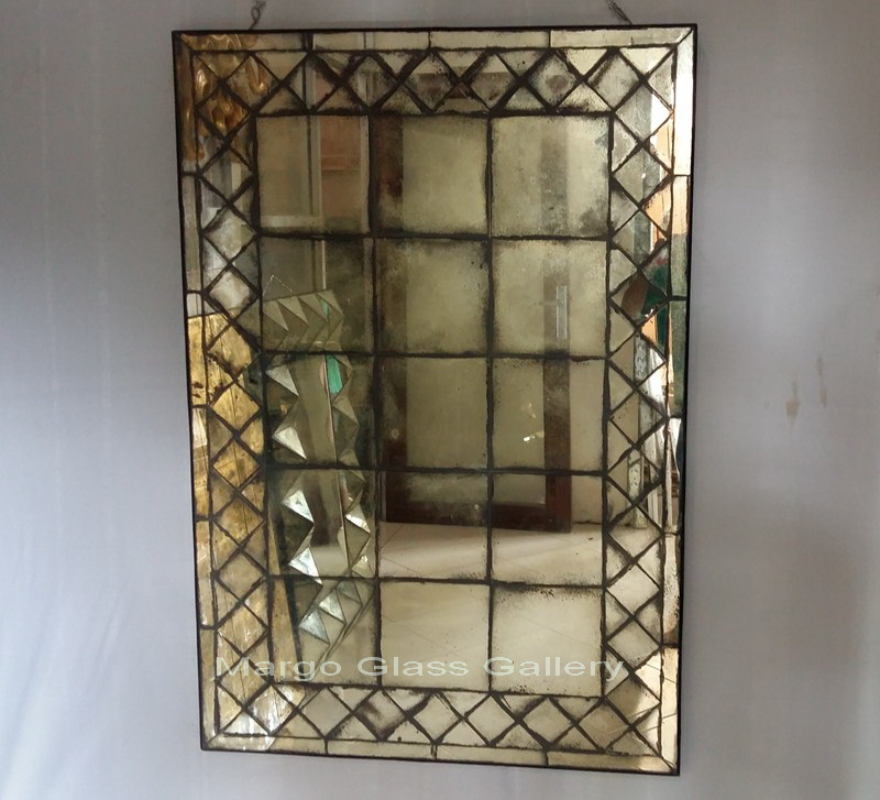 Antiqued Panel Mirror 