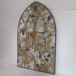 MG 018004 Verre Eglomise Wall Mirror Gold Uk 122 x 77 cm