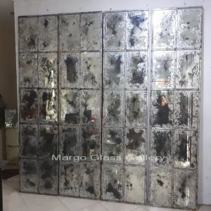 Eglomise Silver Mirror Panel Taormina MG 018041