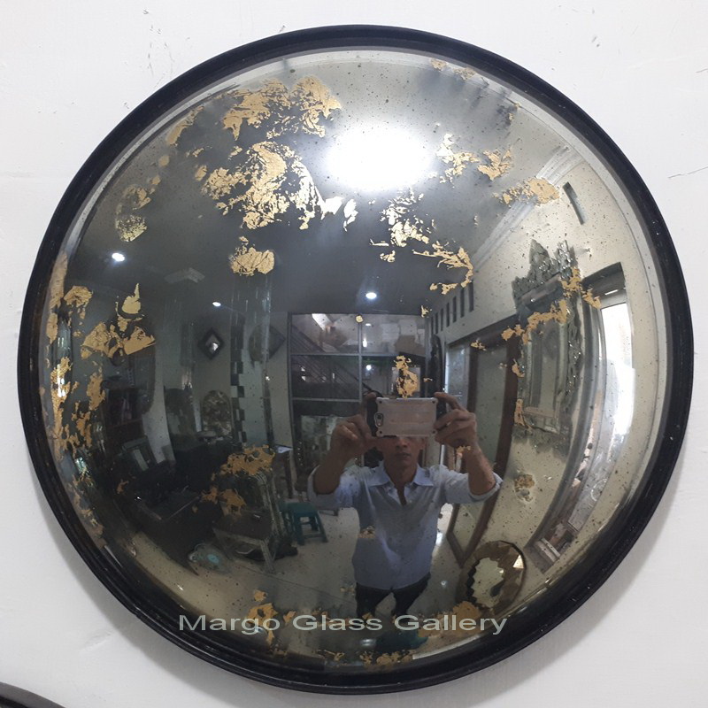 Antique Convex Round Mirror