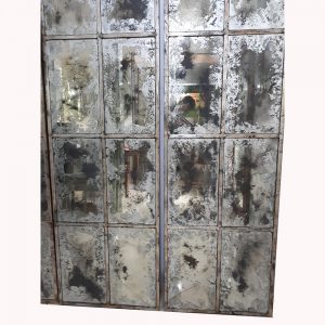 verre eglomise wall mirror silver