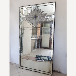 Antique Rectangle Mirror With Start MG 014322