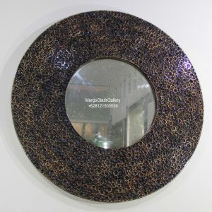 Antique Mirror Round Black MG 014383
