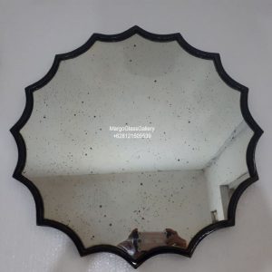 Leaner Antique Mirror MG 014386 Deco Black Frame