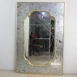 eglomise silver mirror