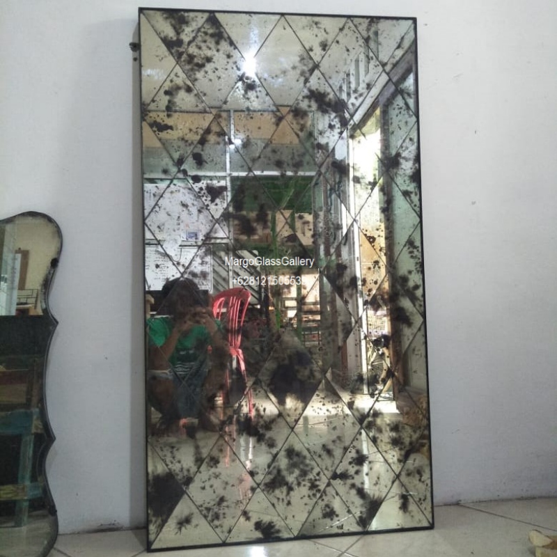 distressed antique mirror