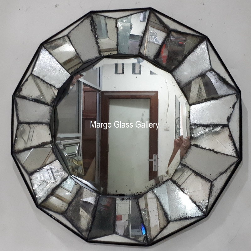 Antique glass mirror Antique glass mirror