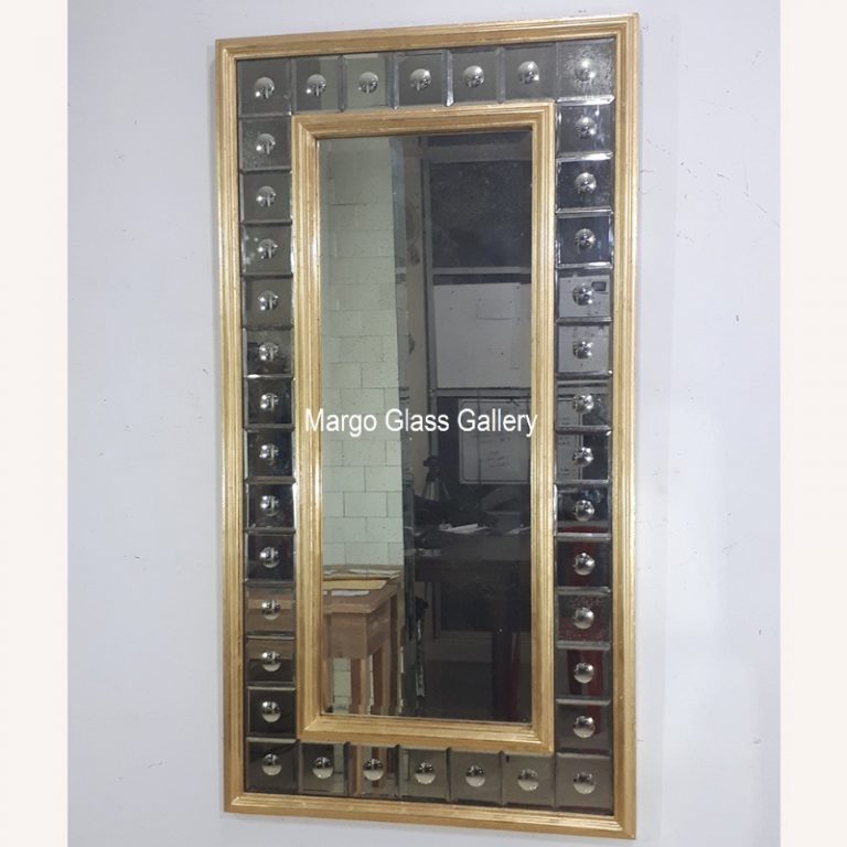 Rectangle antique mirror MG030060 wood frame » Mirrors Glass Gallery