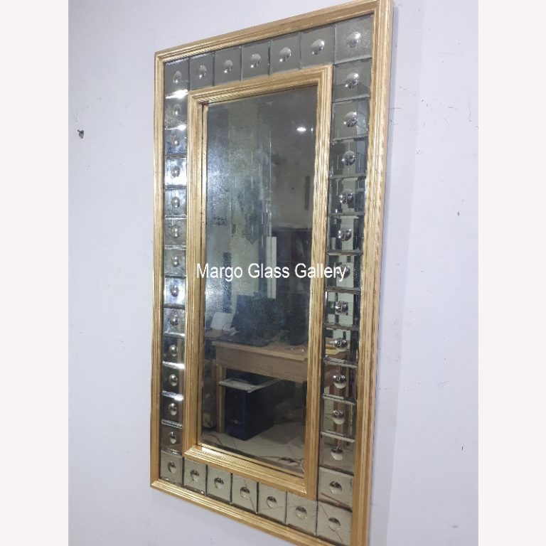 Rectangle antique mirror MG030060 wood frame » Mirrors Glass Gallery