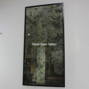 Antique mirror with distressed metal frame, iron 2x4 finish