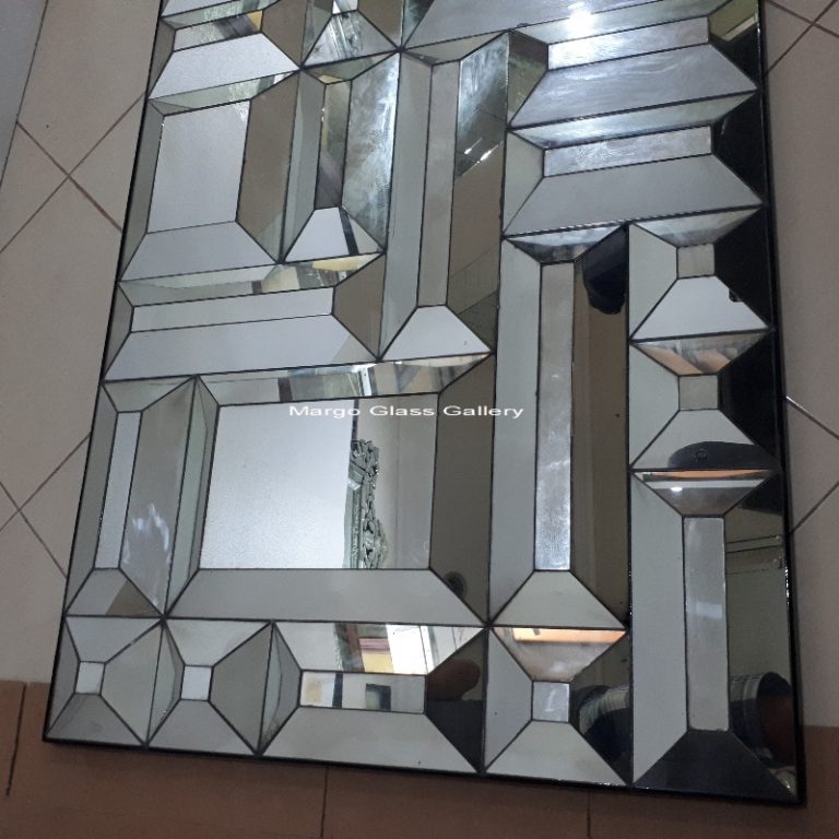 Modern 3D Wall Mirror Large Rectangle MG 004157 3D » Mirrors Glass Gallery