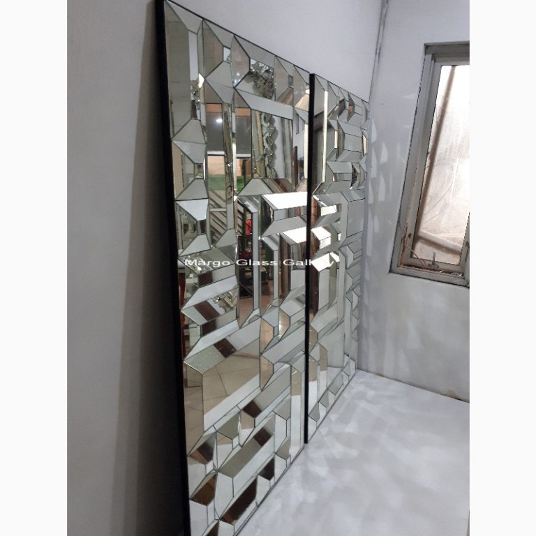 Modern 3D Wall Mirror Large Rectangle MG 004157 3D » Mirrors Glass Gallery