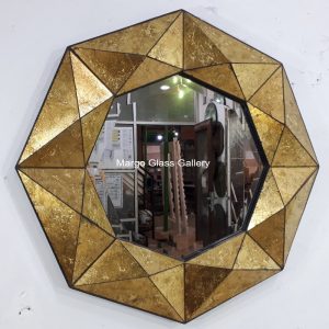 MG 018059 Gold Leaf Mirror 3D