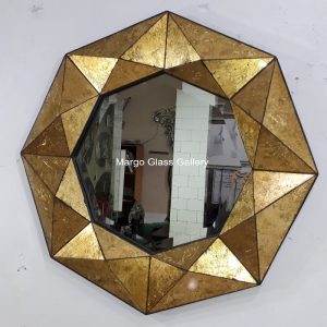MG 018059 Gold Leaf Mirror 3D