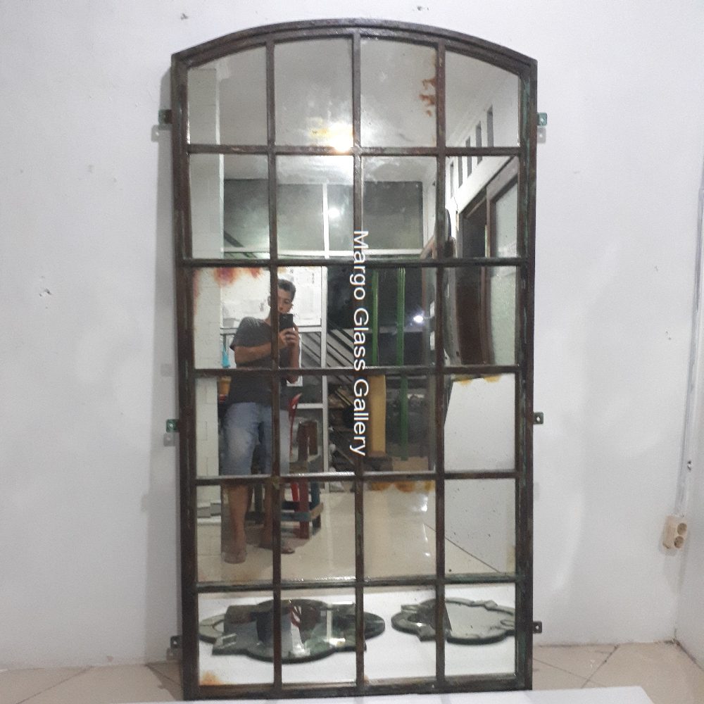 Industrial Metal Frame Mirror