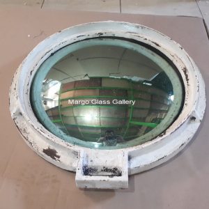 Industrial Metal Frame Round Mirror MG-022007 Green Convex