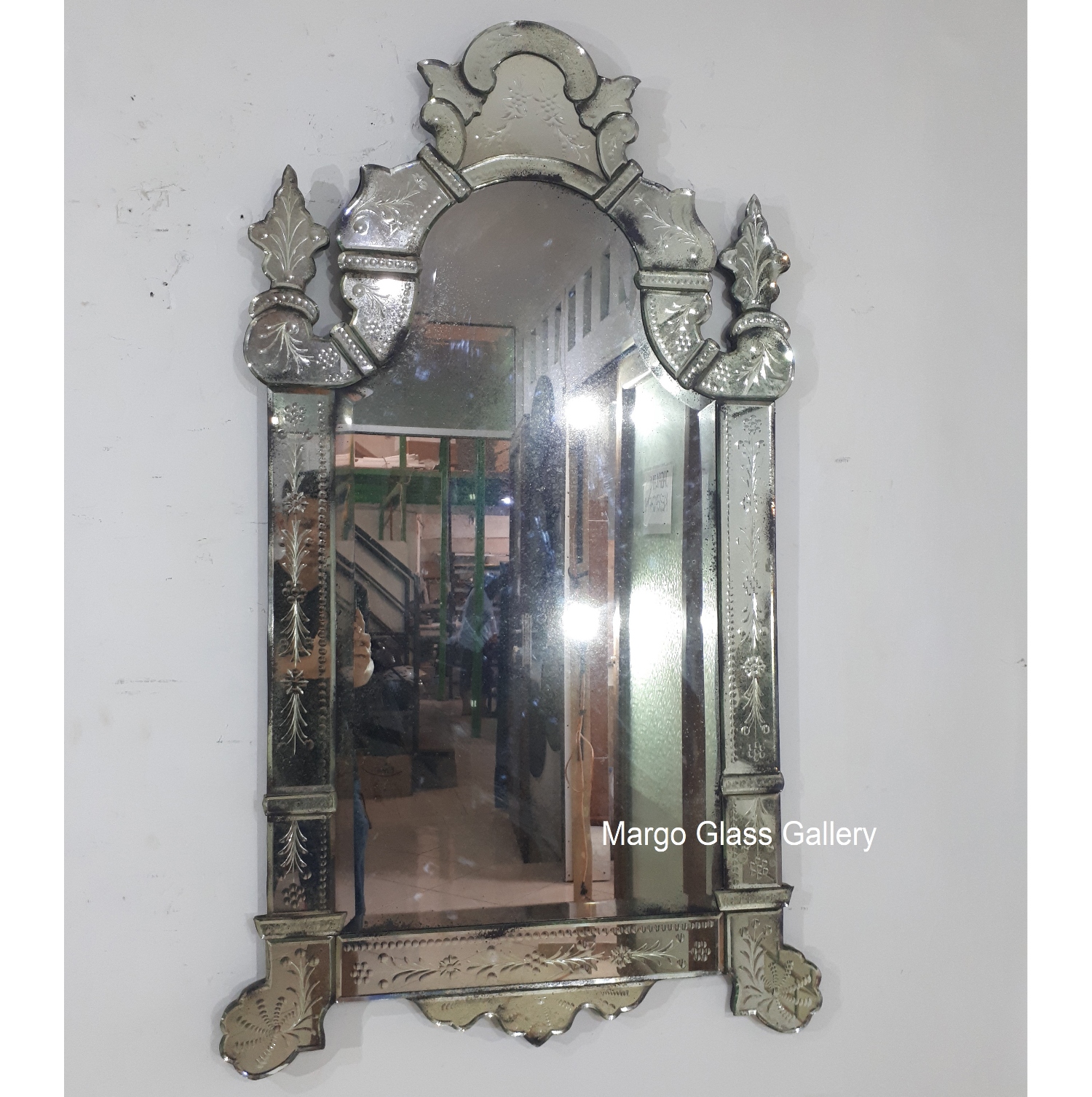 Antique Venetian Mirror 140x70cm (7)
