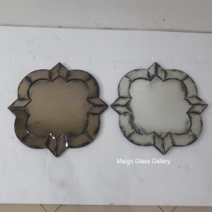 MG 014422 deco antique mirror brown 52x52cm