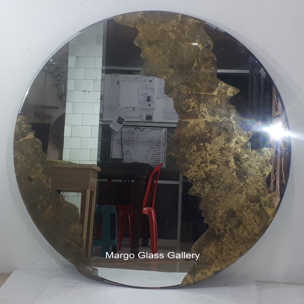 Eglomise Round Mirror