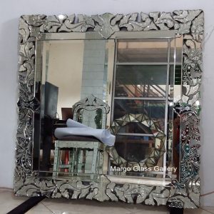 MG 080065 Venetian Mirror Square Full carved 80×80 100×100 120×120