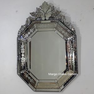 Venetian Mirror Octagonal Embossed MG 080066 = 2 pcs