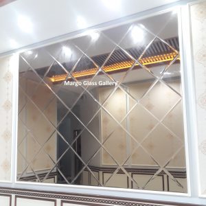 MG 065014 Cermin Dinding Bevel Brown Wajik