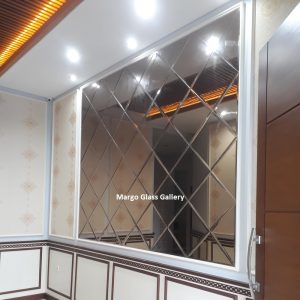 MG 065014 Cermin Dinding Bevel Brown Wajik