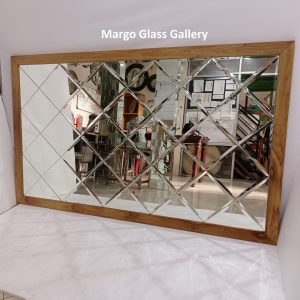 MG 065017 bevel mirror wajik frame jati natural 150x90cm
