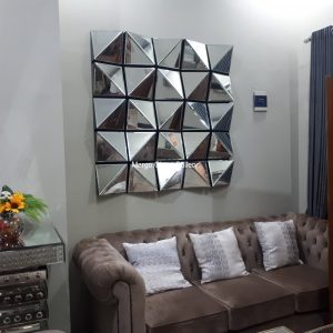 3D Wall Mirror Silver MG 004598 = 2 pcs