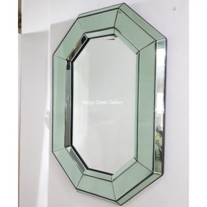 MG 004601 Octagonal Green Mirror Owen – Elegant decorative mirror mirror premium quality glass with ornate frame handcrafted in Indonesia