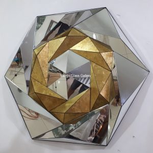 MG 004604 Octagon gold mirror DHD Mirror 3D gold lead DHD 70×82 – Premium decorative mirror mirror premium quality glass with ornate frame handcrafted in Indonesia