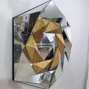 MG 004604 Octagon gold mirror DHD Mirror 3D gold lead DHD 70×82 – Luxury decorative mirror mirror premium quality glass with ornate frame handcrafted in Indonesia