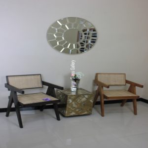 MG 004615 Round Mirror – Elegant decorative mirror mirror premium quality glass with ornate frame handcrafted in Indonesia