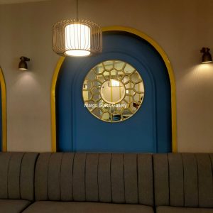 MG 004615 Round Mirror – Luxury decorative mirror mirror premium quality glass with ornate frame handcrafted in Indonesia
