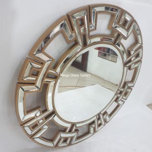 MG 004617 KeyMirror Round Gold – Elegant decorative mirror mirror premium quality glass with ornate frame handcrafted in Indonesia
